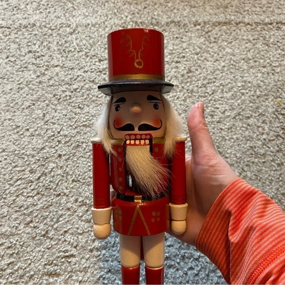 Red Nutcracker Christmas Decor Vintage